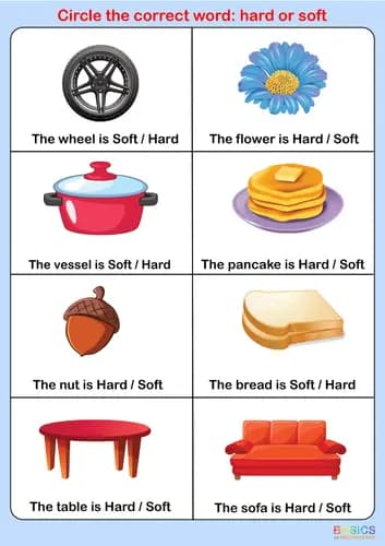 Hard and Soft Objects Worksheets – Printable PDF for Kids-PDF2