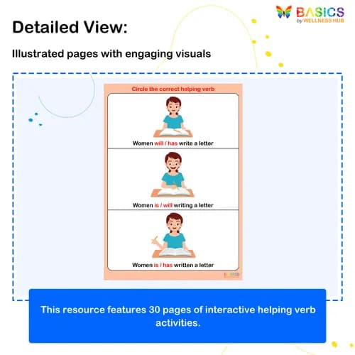 Circle the Correct Helping Verb – Will / Is / Are: Printable PDF Activity preview 2