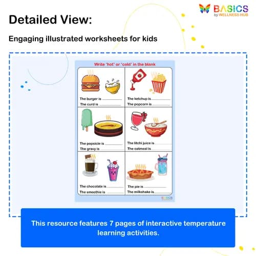 Hot and Cold Objects Activity: Printable PDF for Kids preview 2