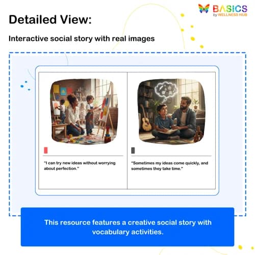 I Can Be Creative – Social Story with Activities for Kids preview 2