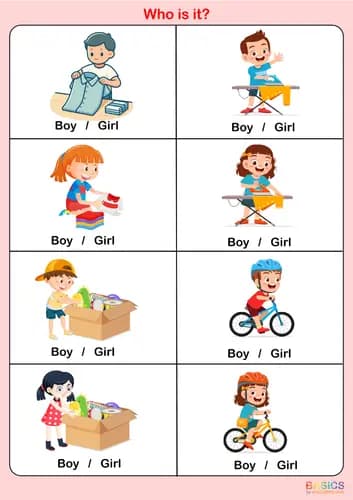 Boys and Girls Identification Activity: Printable PDF for Kids-PDF2