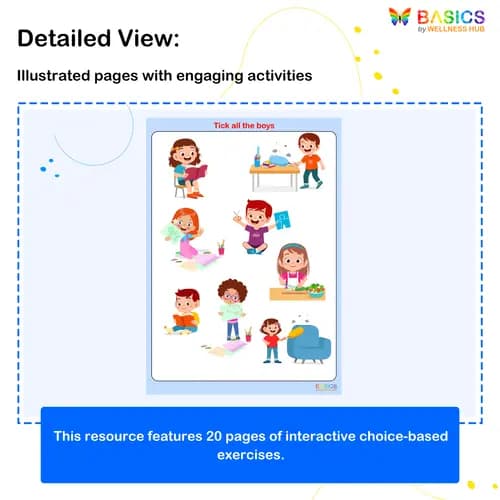 Boys and Girls Identification Activity: Printable PDF for Kids