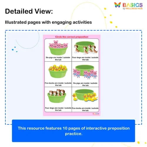 Inside and Outside Prepositions Practice – Printable PDF for Kids