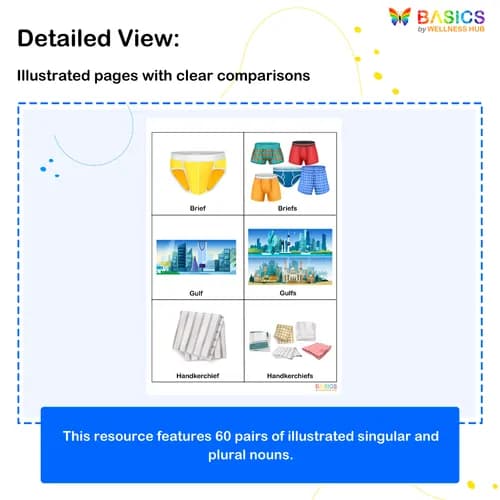 Irregular Plurals – Learn Singular and Plural Words Through Pictures preview 2