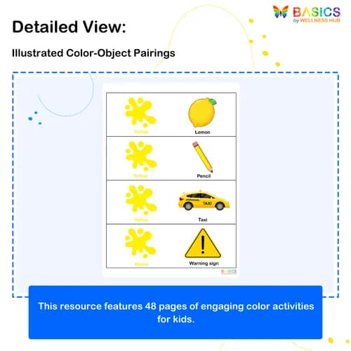 SINGLE COLOR – Learn Colors Through Pictures: Printable PDF for Kids
