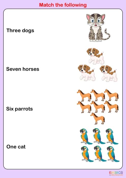 Match the Singular/Plural Descriptions to Pictures – Worksheet Set-PDF2