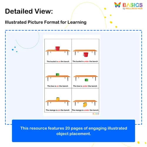 ON & UNDER: Basic Object Position – Printable PDF for Kids preview 2
