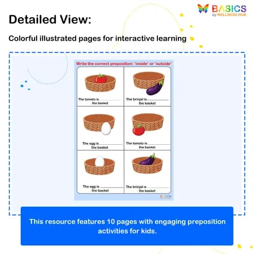 Inside and Outside Prepositions Worksheet – Printable PDF for Kids