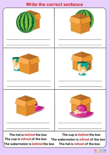 Writing Sentences with Prepositions: In Front and Behind-PDF2