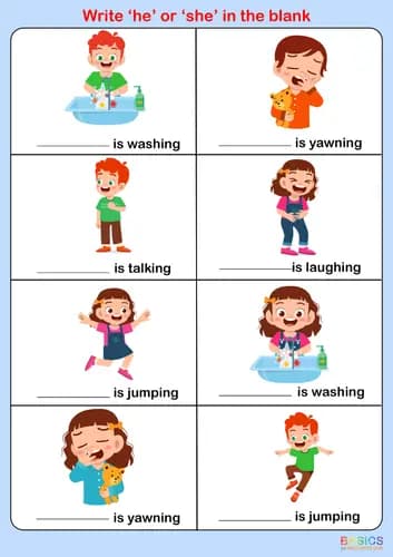 He and She Pronouns Practice: Printable PDF for Kids-PDF2
