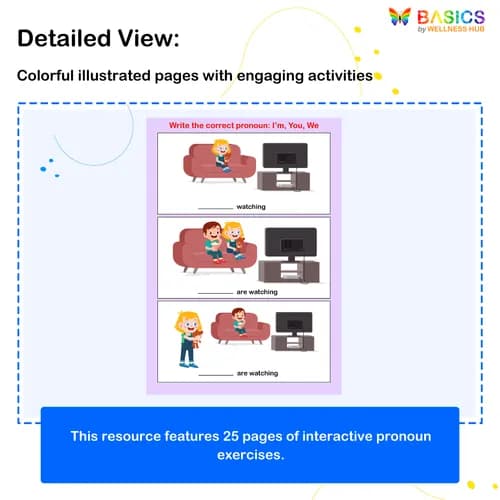 I’M, YOU, WE – Printable Worksheets for Kids preview 2