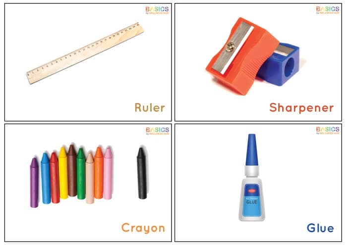 School Essentials Flashcards for Kids – Printable PDF-PDF2