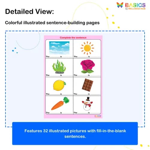Color and Object Recognition Sentences – Printable PDF for Kids preview 2