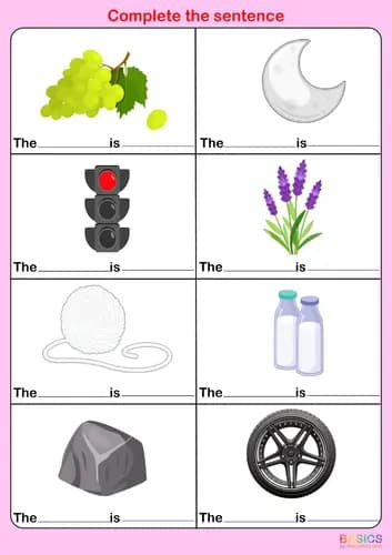 Color and Object Recognition Sentences – Printable PDF for Kids-PDF2