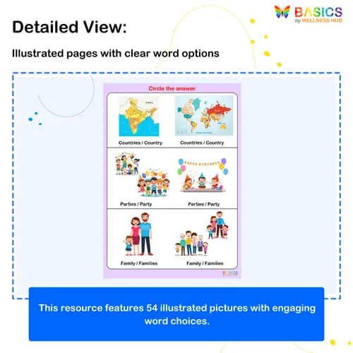 IES – Singular and Plural Worksheets for Kids: Circle, Match, and Fill Activities preview 2