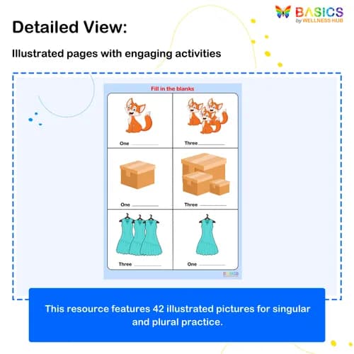 ES – Fill in the Blanks: Singular or Plural Activity for Kids preview 2