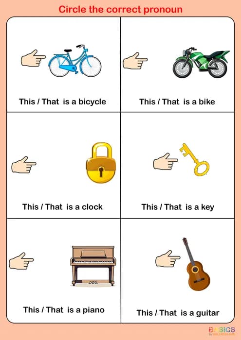This & That – Circle the Correct Pronoun Activity for Kids-PDF2
