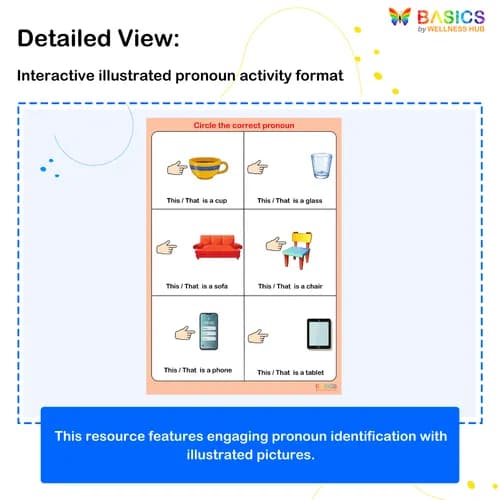 This & That – Circle the Correct Pronoun Activity for Kids