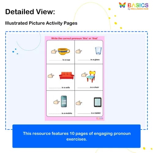 This & That – Write the Correct Pronoun Activity for Kids