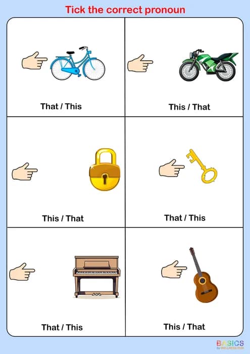 This & That – Tick the Correct Pronoun Activity for Kids-PDF2