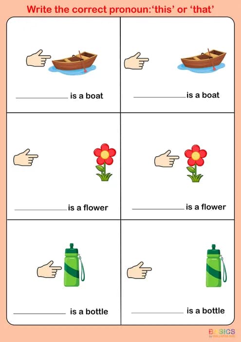 THIS & THAT – Write the Correct Word: This or That-PDF2