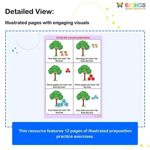 Near and Far Preposition Practice: Printable PDF for Kids