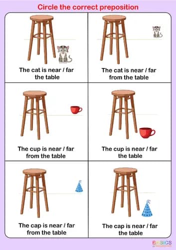 Near and Far Preposition Practice: Printable PDF for Kids-PDF2