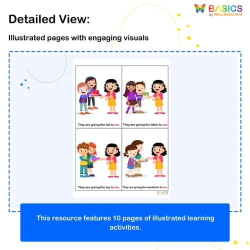 Object Pronoun: They (Giving to Me) – Printable PDF for Kids