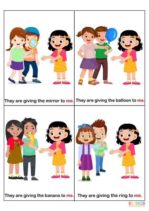 Object Pronoun: They (Giving to Me) – Printable PDF for Kids-PDF2