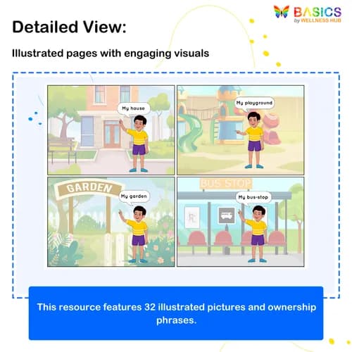 INDIAN BOY: Learn “My” with Everyday Objects – Printable PDF preview 2