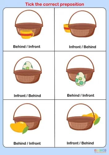 In Front and Behind Prepositions Activity: Printable PDF for Kids-PDF2