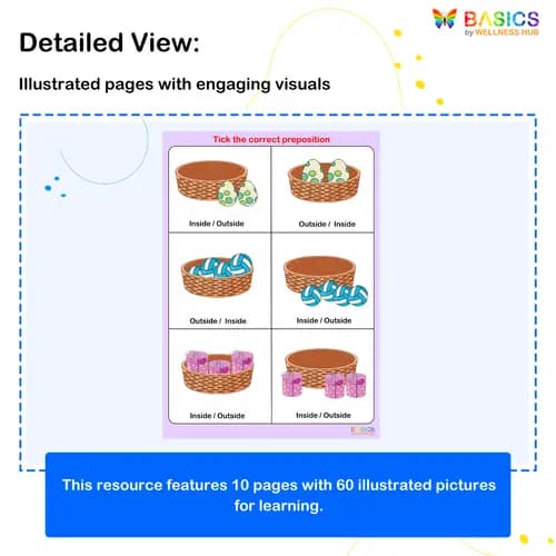 Inside and Outside Prepositions Activity: Printable PDF for Kids