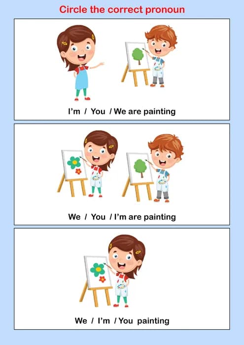 I'M, YOU, WE – Circle the Correct Pronoun: Printable PDF Activity-PDF2