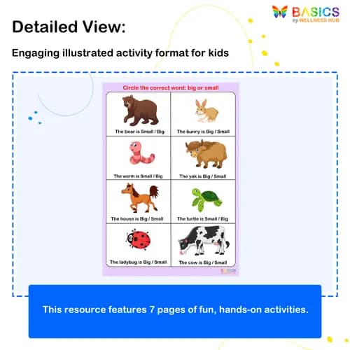 Big and Small Activity Book: Understanding Size Concepts for Kids