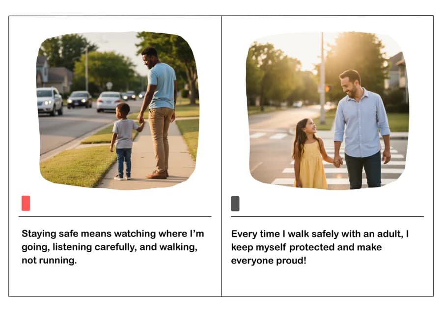 Walking Safely with an Adult Social Story – Printable PDF for Kids-PDF2