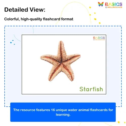 Water Animals Flashcards for Kids – Free Printable PDF preview 2