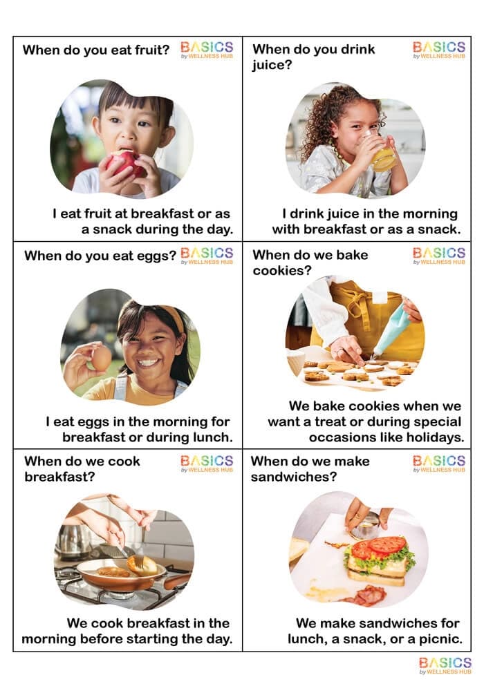 When Questions Flashcards – Food and Meals for Kids (Free Printable PDF)-PDF2