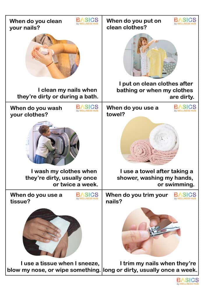 When Questions Flashcards – Health and Hygiene for Kids (Printable PDF)-PDF2