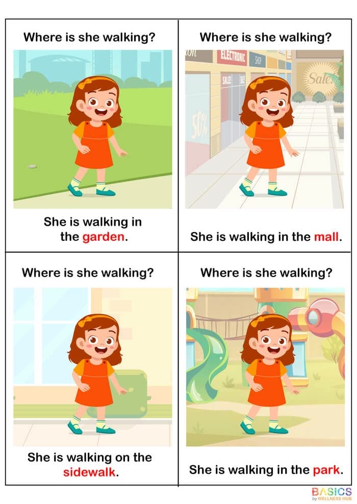 Where Is She? WH Questions with Illustrations – Printable PDF-PDF2