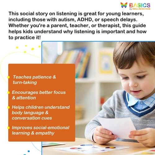 Being a Good Listener – Social Story for Kids’ Communication Skills preview 3