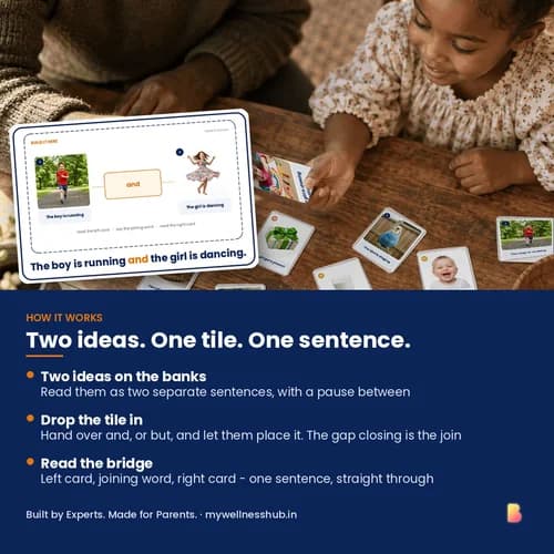 Two Ideas, One Sentence Bridge Kit — Printable Conjunctions Sentence Board with 123 Idea Cards and 16 Joining Word Tiles – page 3 preview
