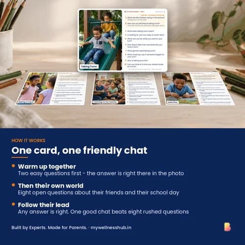 Friends & School Conversation Cards — 20 Printable Picture Cards and 200 After-School Questions for Kids – page 3 preview