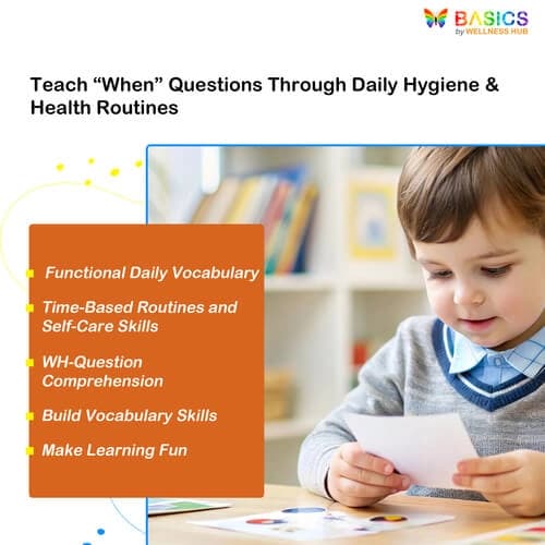 When Questions Flashcards – Health and Hygiene for Kids (Printable PDF)