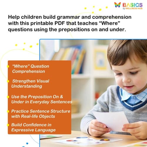 Where Is It? Prepositions – On & Under (Printable PDF)