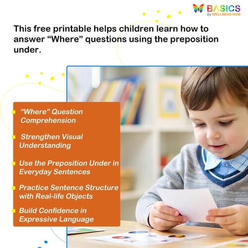 Where Is It? Prepositions – Under (Free Printable PDF)