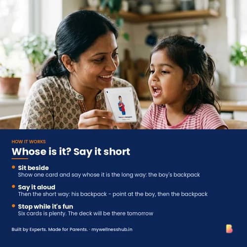 Whose Is It Cards — 43 Printable Possessive Pronoun Flashcards for His, Her, Their, My and Your – page 3 preview