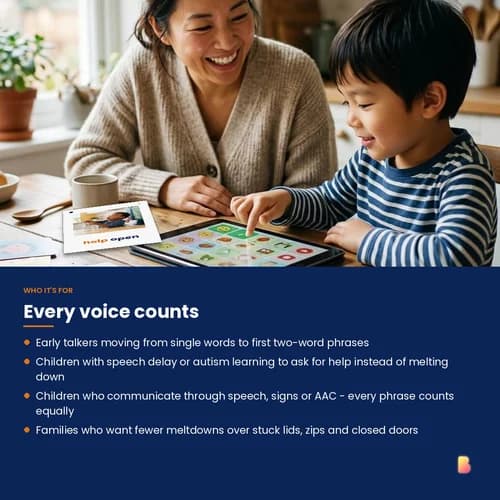 Asking for Help: Need, Open & Close — 50 Printable Request Phrase Flashcards for Early Talkers – page 4 preview