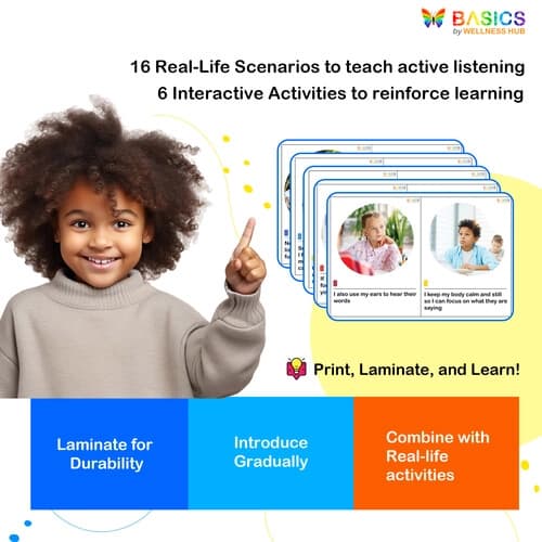 Being a Good Listener – Social Story for Kids’ Communication Skills preview 4