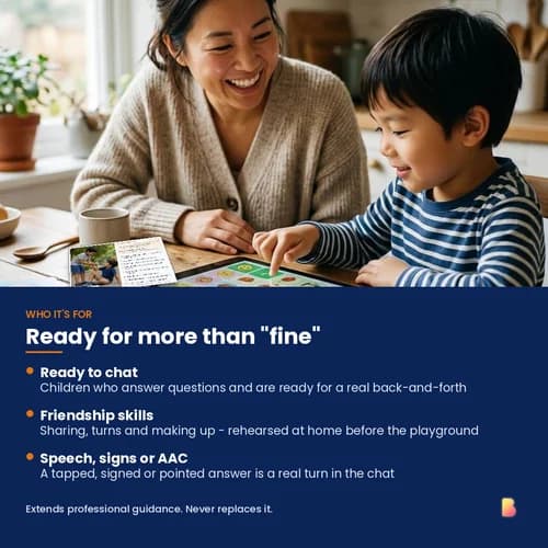 Friends & School Conversation Cards — 20 Printable Picture Cards and 200 After-School Questions for Kids – page 4 preview