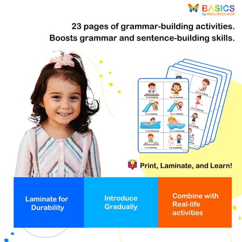 Sentences with Pronouns and Actions: He and She PDF for Kids - Free preview 4
